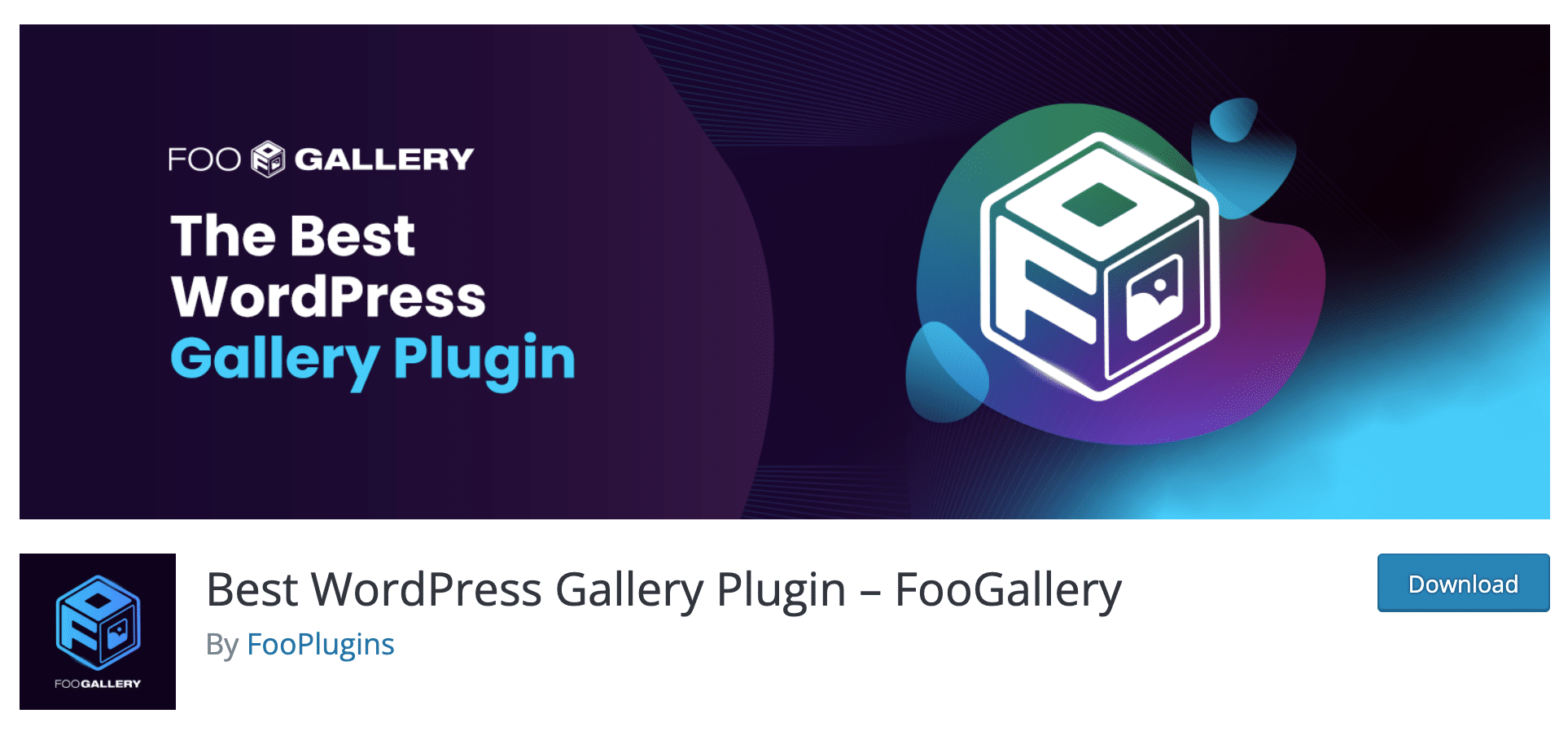 FooGallery 플러그인을 WordPress 갤러리에 다운로드하십시오.