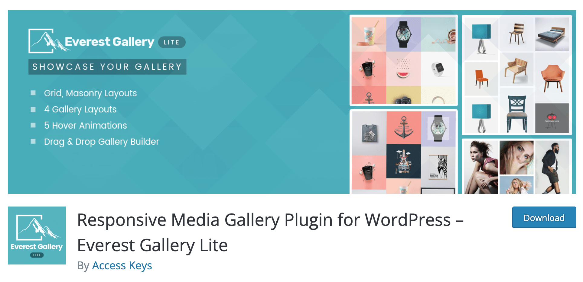 반응형 에베레스트 갤러리 플러그인은 WordPress 갤러리입니다.