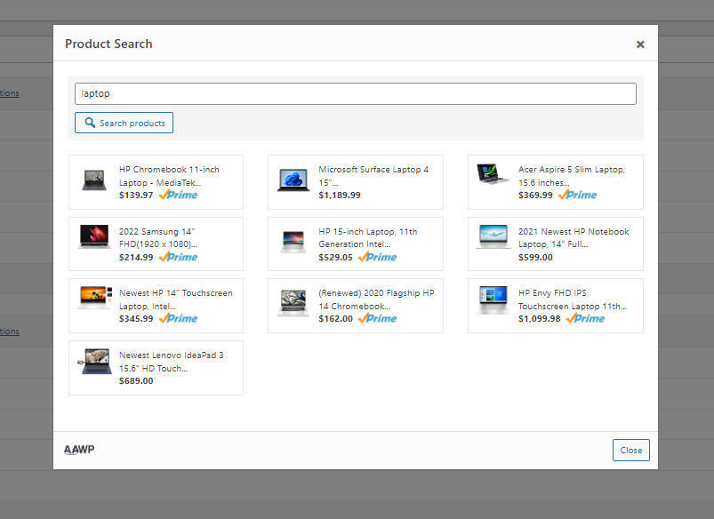 Como criar uma tabela de comparação de produtos da Amazon no WordPress (Ultimate Guide) 9 Search product by keyword