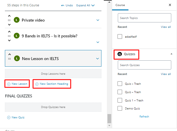 Revisão do LearnDash (2022): # 1 LMS WordPress Plugin 2 LearnDash new course setting