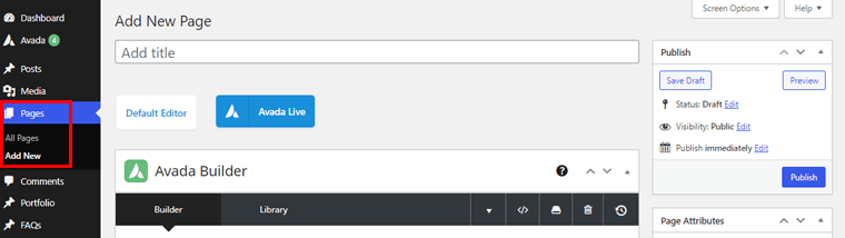 Accesați Pagina și faceți clic pe Adăugați o opțiune nouă