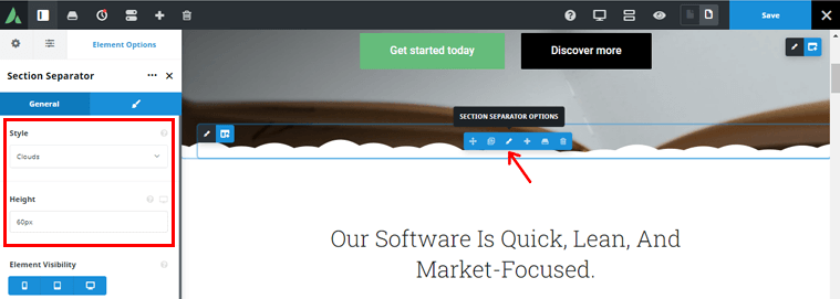 Separator de personalizare