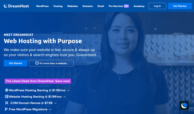 Société d'hébergement de sites Web DreamHost