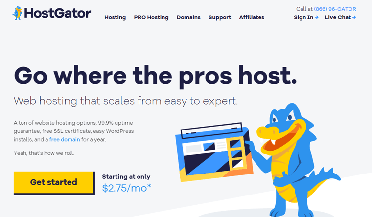 HostGator - Meilleure alternative à GoDaddy