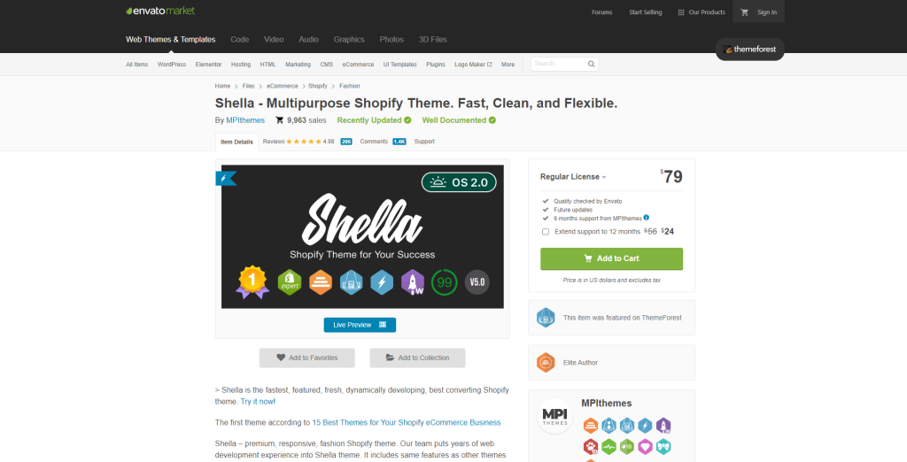 2022년 최고의 무료 Shopify 테마 10개 5