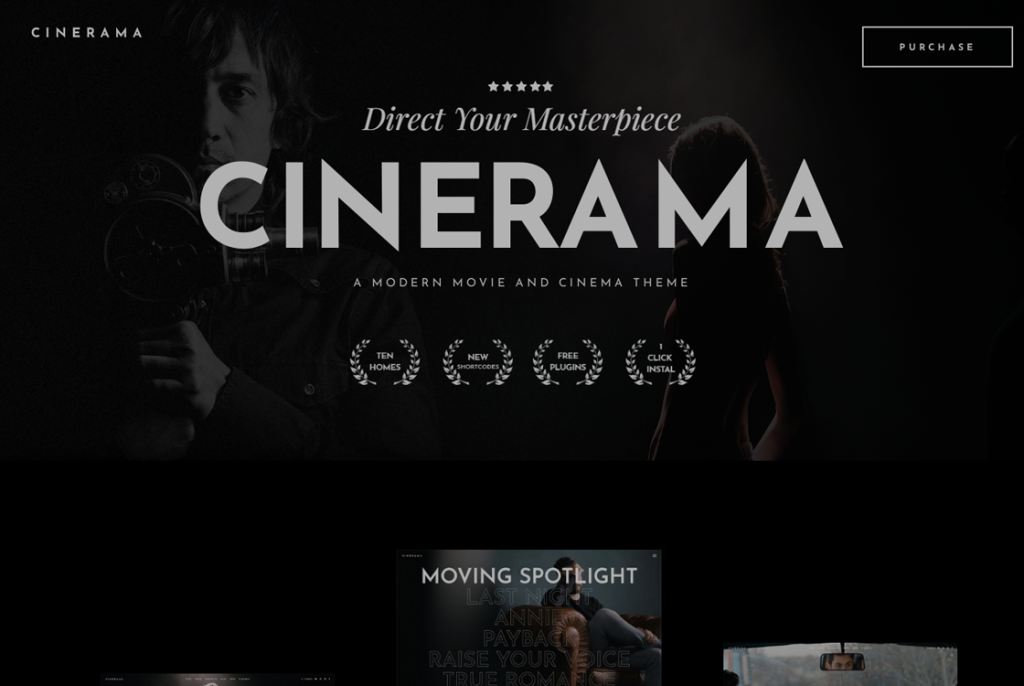 Cele mai bune 10 teme WordPress pentru teatru și cinema Cinerama-Best theater and cinema WordPress theme