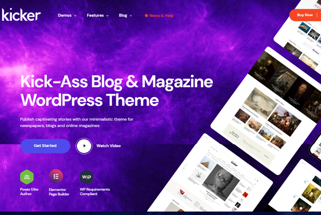 Cele mai bune 10 teme WordPress pentru teatru și cinema Kicker-Best theater and cinema WordPress theme