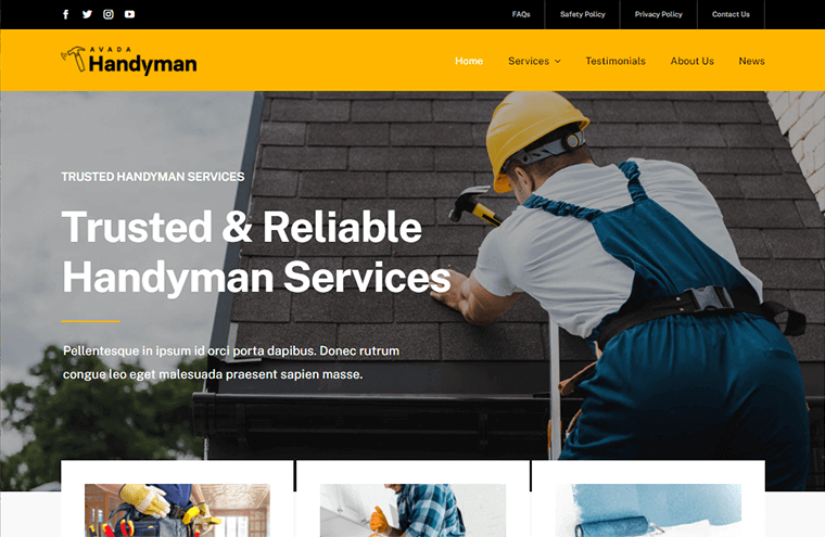 Avada WordPress Hydraulik motyw