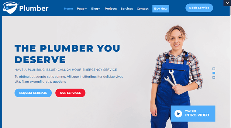 Industrial Lite Construction i hydraulik motyw WordPress