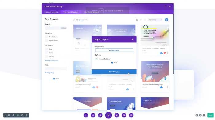 Divi Cloud 批量导入