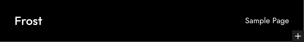Frost 在 WordPress 中提供的标题。