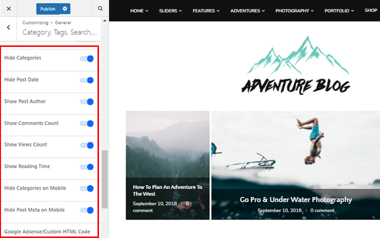 Personnalisation des pages de catégorie, de balises, de recherche et d'archivage sur le thème WordPress Soledad