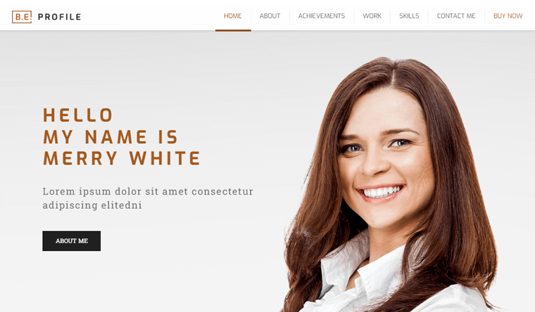 名人 WordPress 網站的 Betheme