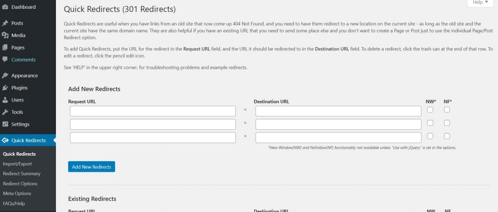 วิธีการเปลี่ยนเส้นทาง 301 ใน WordPress