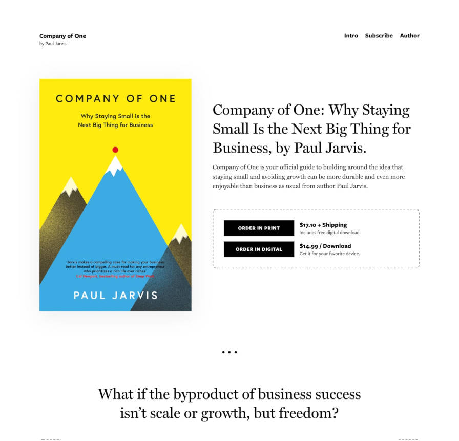 Captură de ecran a unui potențial șablon de pagină WP Landing Kit.