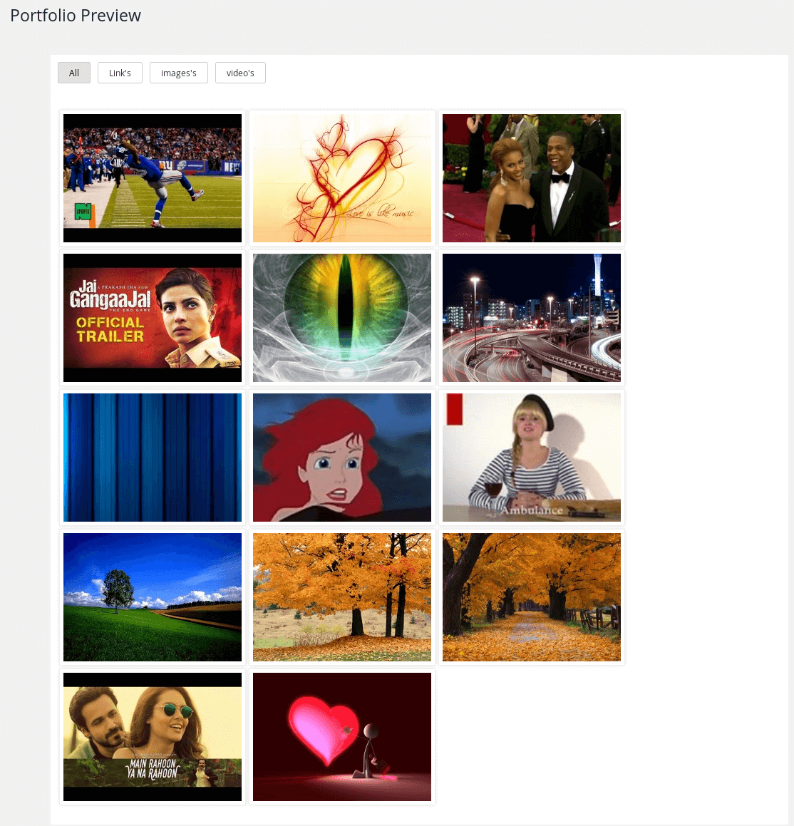 Responsywne, filtrowalne portfolio
