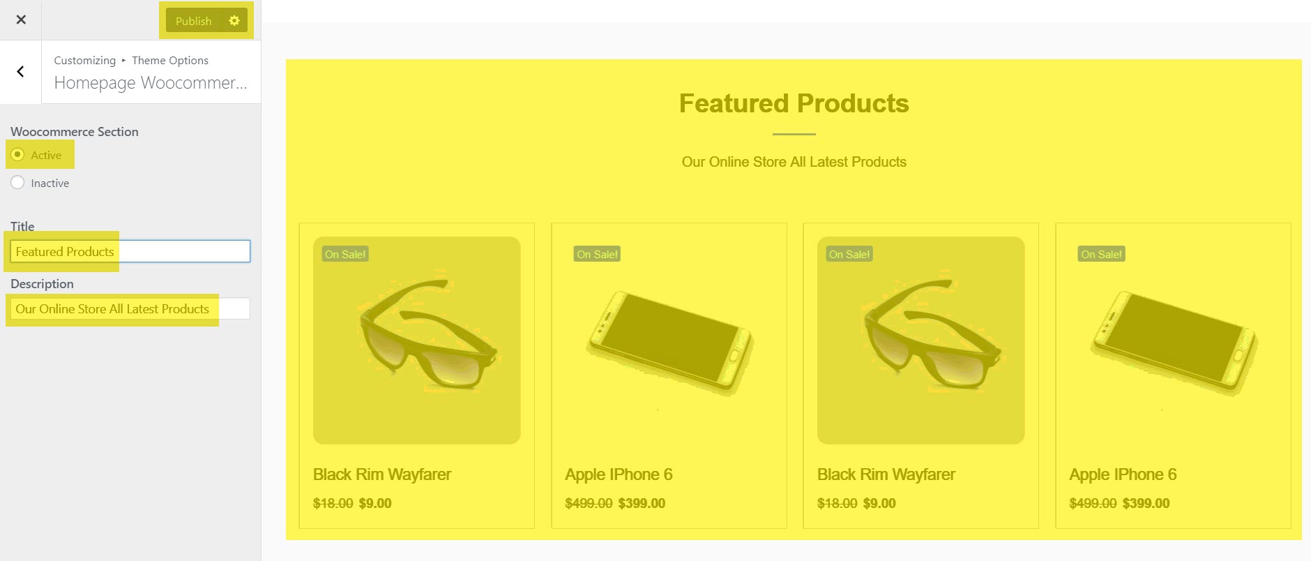aneeq-wordpress-theme-homepage-woocommerce-setup