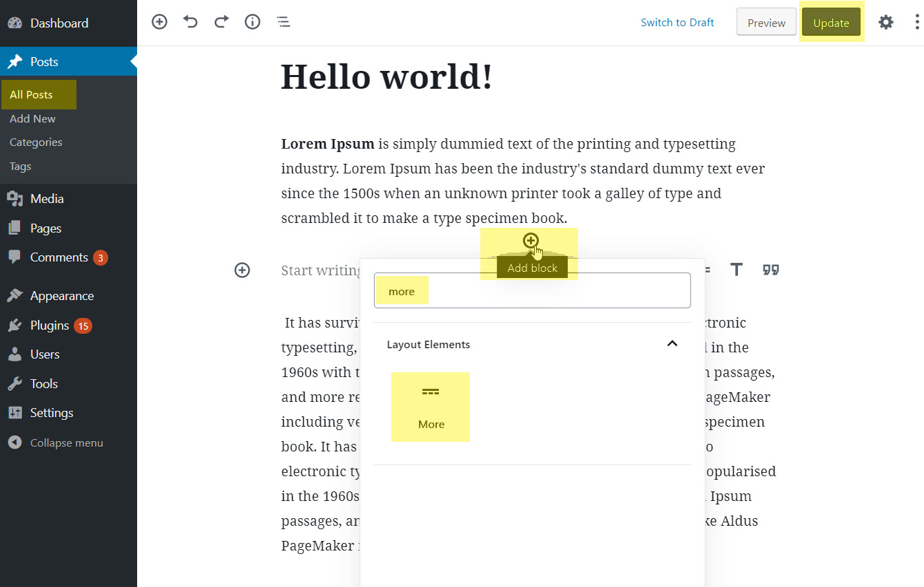 pulsante aggiungi-leggi-di più-wordpress