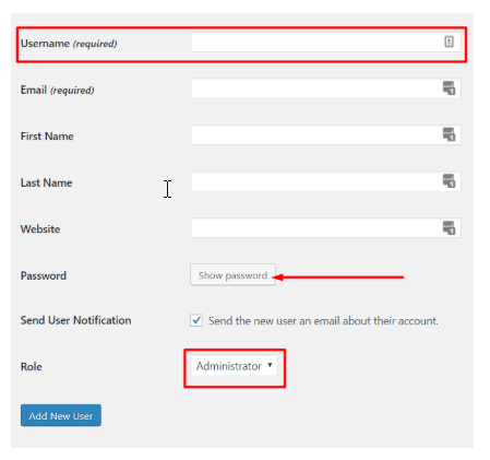 Как скрыть имя пользователя и пароль WordPress