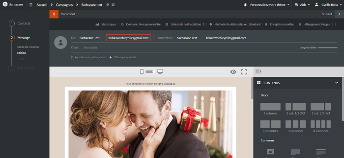 Erstellen Sie einen Newsletter – EmailBuilder