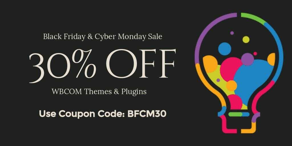 عرض Wbcom Designs Black Friday 2020.