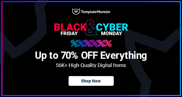 عرض TemplateMonster الجمعة السوداء وإثنين الإنترنت
