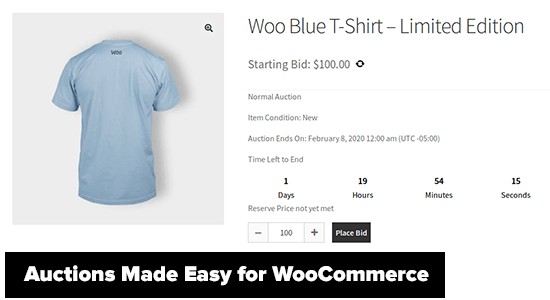 Subastas simplificadas para WooCommerce