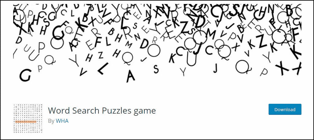 Gioco di puzzle di ricerca di parole