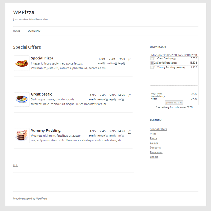 ปลั๊กอิน WPPizza