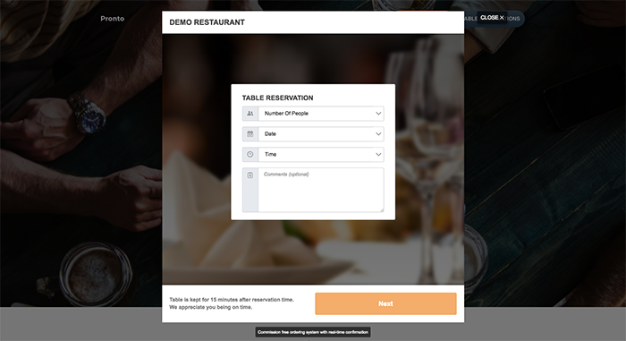 เมนูร้านอาหาร – ระบบสั่งอาหาร – ปลั๊กอินสำรองโต๊ะสำหรับเว็บไซต์ร้านอาหาร
