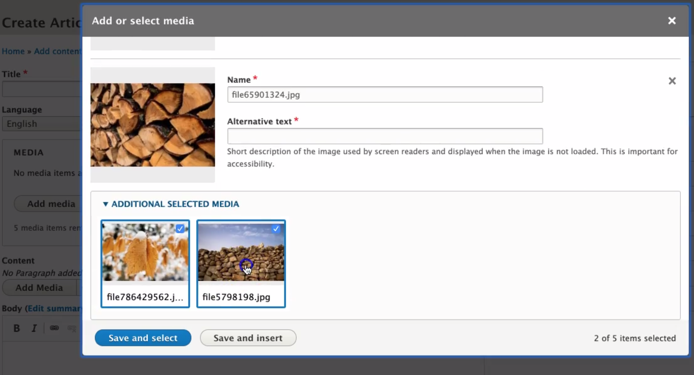 Drupal 8.7 的新媒體庫管理 UI
