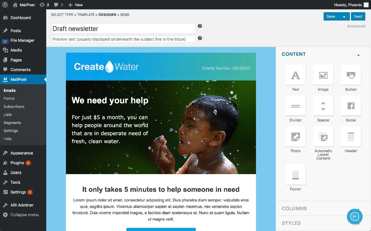 MailPoet für WordPress E-Mail-Marketing-Plugin