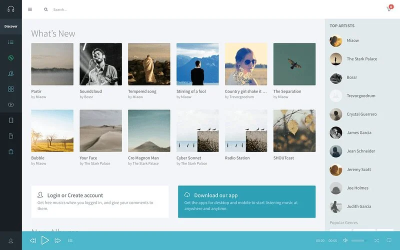 Musik-E-Commerce-Thema