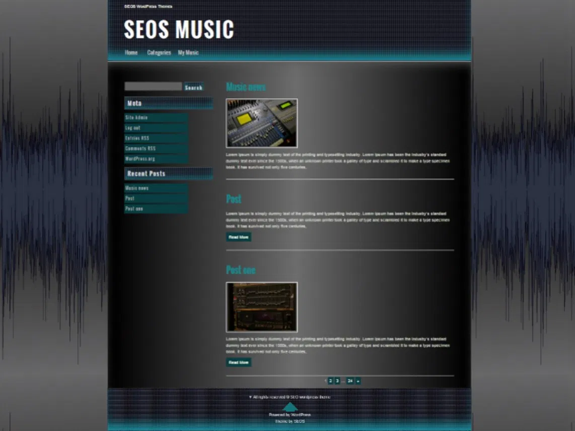 ธีม WordPress ที่มืดของ Seos
