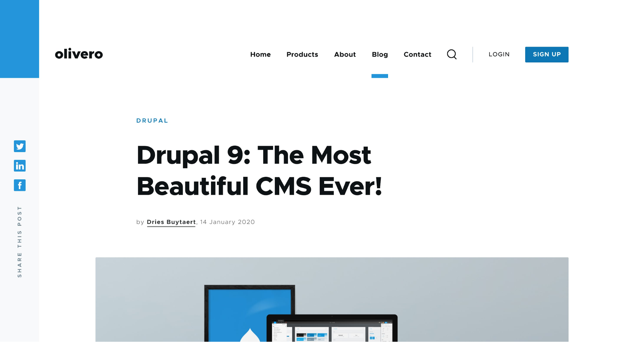 Drupal 9 的新的可訪問前端主題 Olivero