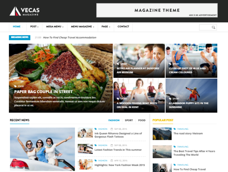 Vecasテーマメディアのウェブサイト
