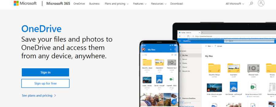 أداة OneDrive للتعاون عبر الإنترنت للعمل عن بُعد