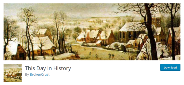 Extension WordPress de ce jour dans l'histoire