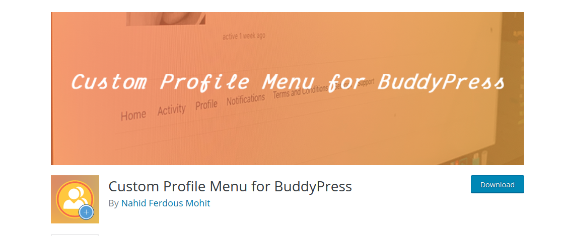BuddyPressのカスタムプロファイルメニュー