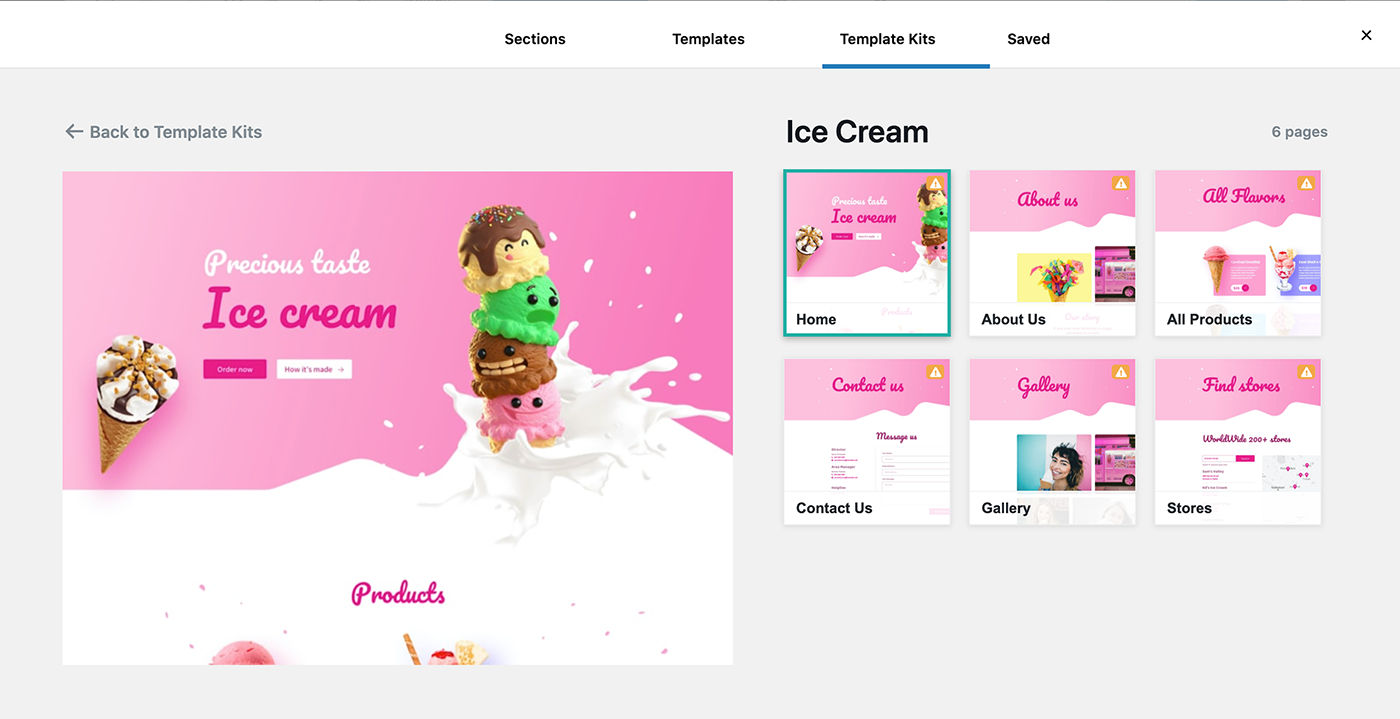 Visualizando o kit de modelos para Redux.