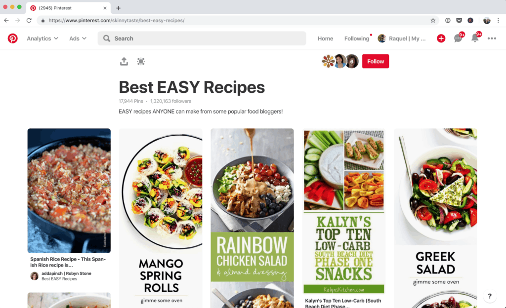กระดานกลุ่มสูตรอาหาร EASY ที่ดีที่สุดซึ่งเป็นของ Pinch of Yum