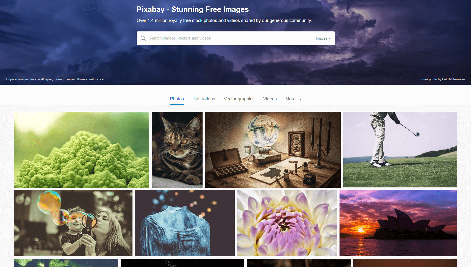 Pixabay上的主页。