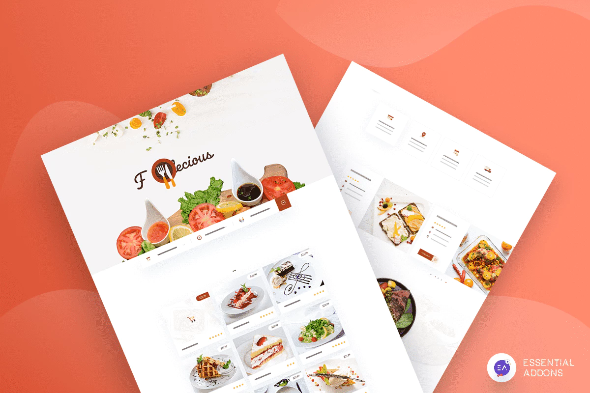 ReadyElementorテンプレート1を使用して見事なレストランのウェブサイトをデザインする Restaurant Website