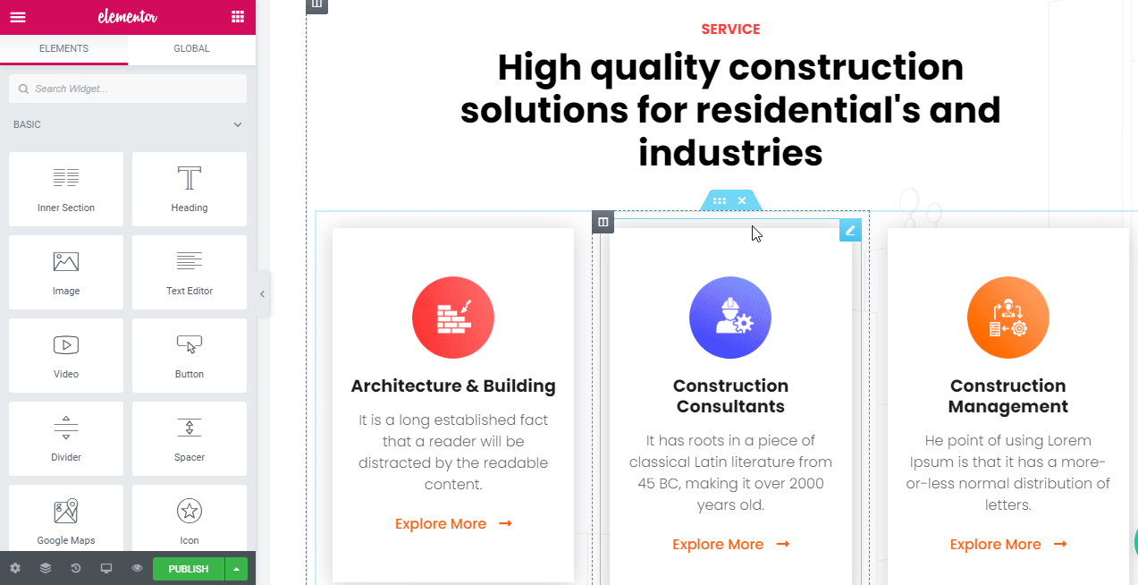 Cara Membuat Template Elementor Website Konstruksi GRATIS 11 Construction website