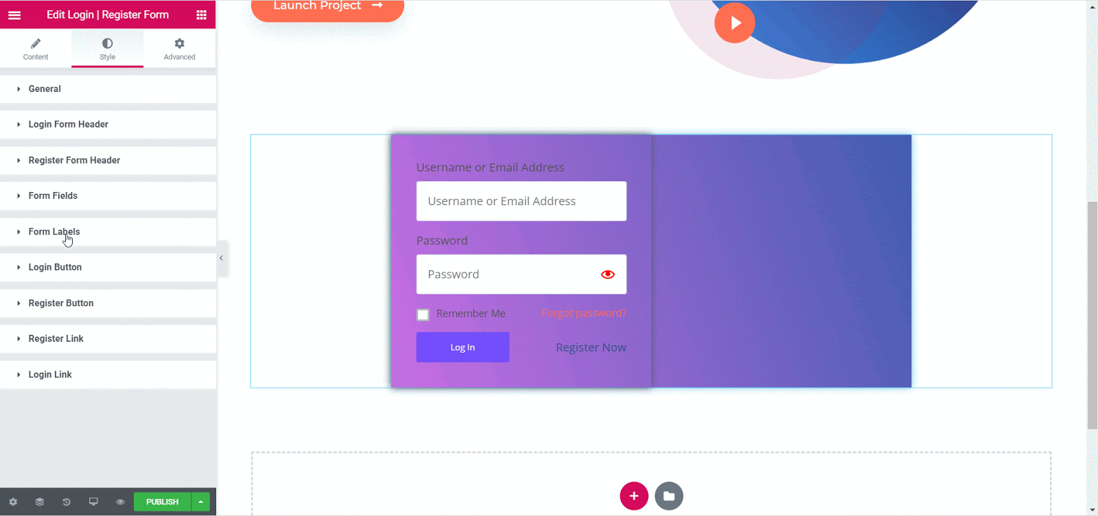 Elementor8用のEssentialAddonsログイン登録ウィジェットの紹介 EA LOGIN REGISTRATION FORM