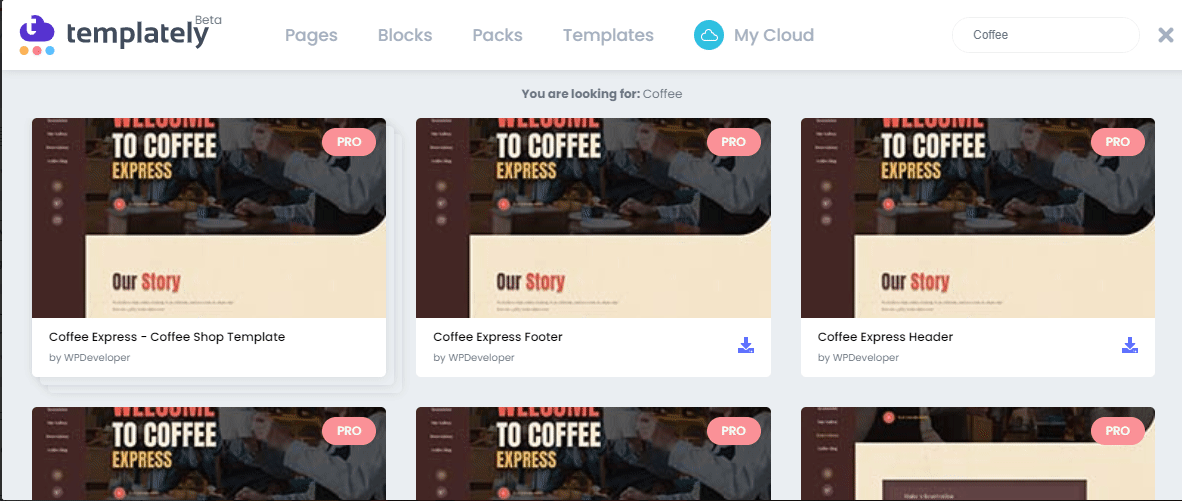 Elementor TemplatePack8を使用してコーヒーショップのWebサイトを作成する方法 Coffee Shop Website