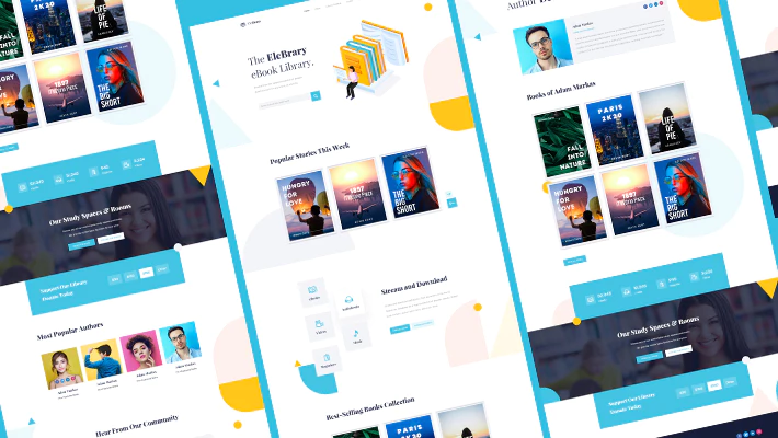 Come creare uno straordinario sito Web di libreria utilizzando Elementor gratuitamente 6 Library Website Using Elementor