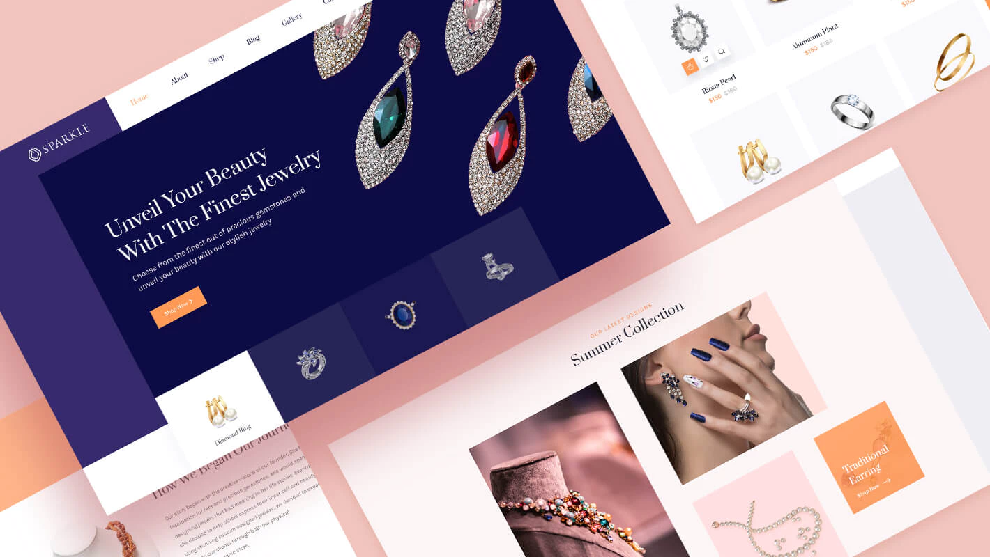 Cum să porniți site-ul de comerț electronic cu bijuterii și să vindeți cu succes online 5 Jewelry eCommerce Website
