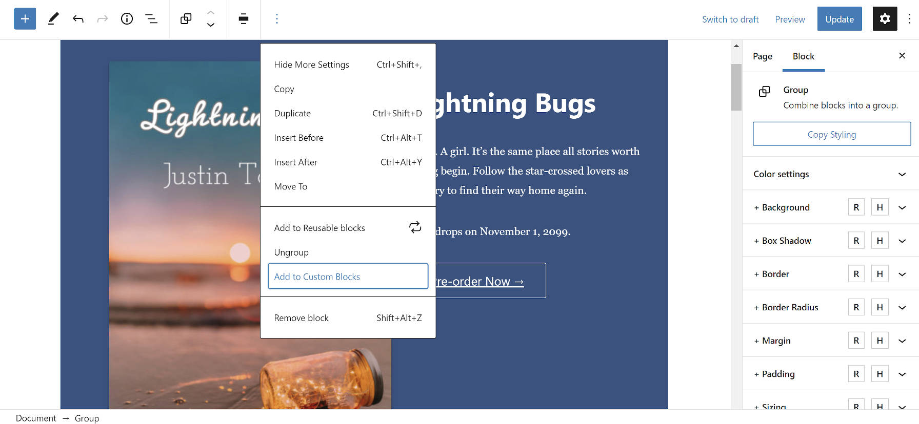 Criando um bloco personalizado com o plugin EditorPlus.
