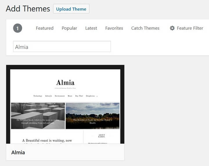 ค้นหา almia wordpress ธีม